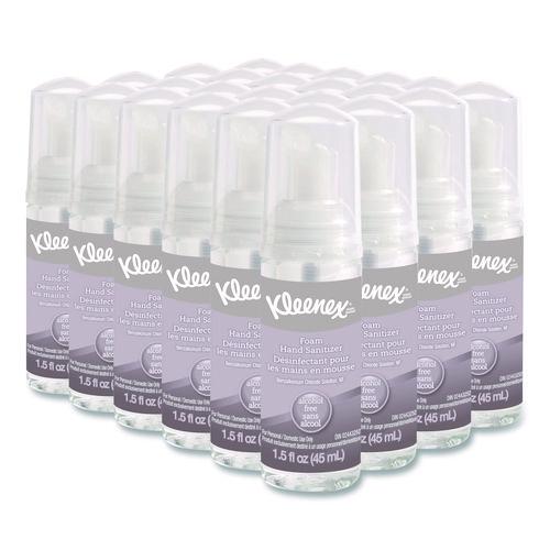 Kleenex Alcohol-Free Foam Hand Sanitizer, 1.5 oz Pump Bottle, Unscented, 24/Carton