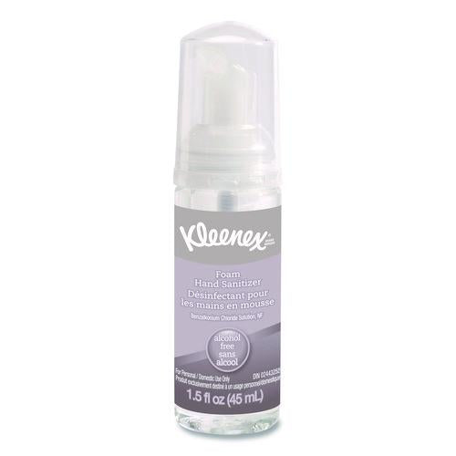 Kleenex Alcohol-Free Foam Hand Sanitizer, 1.5 oz Pump Bottle, Unscented