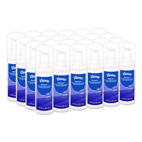 Kleenex Ultra Moisturizing Foam Hand Sanitizer, 1.5 oz Pump Bottle, Unscented, 24/Carton