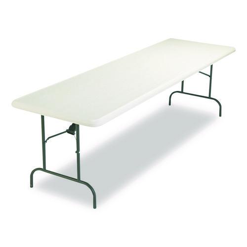 Iceberg IndestrucTable Industrial Folding Table, Rectangular, 96" x 30" x 29", Platinum