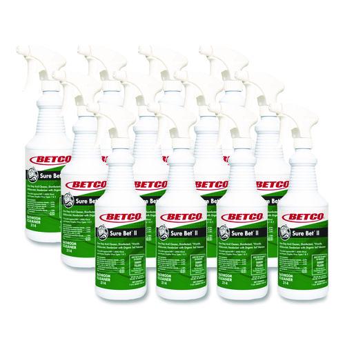 Betco Sure Bet II Foaming Disinfectant, Citrus Floral Scent, 32 oz Bottle, 12/Carton