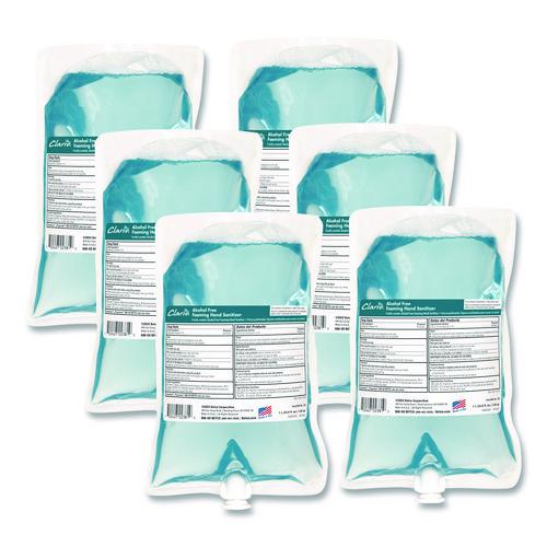 Betco Clario Alcohol Free Foaming Hand Sanitizer, 1,000 mL Bag, Fresh Scent, 6/Carton