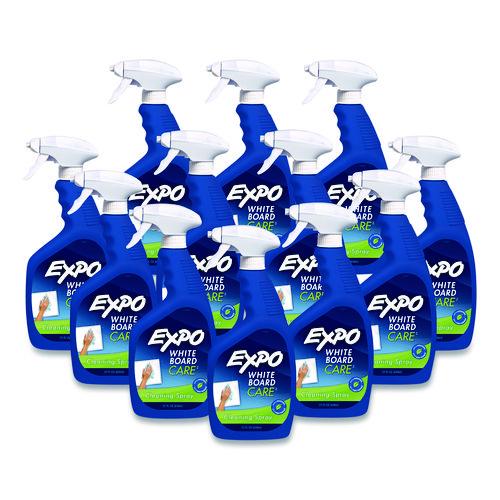 EXPO White Board CARE Dry Erase Surface Cleaner, 22 oz Spray Bottle, 12/Carton
