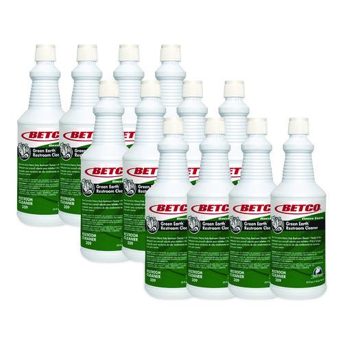 Betco Green Earth RTU Restroom Cleaner, Fresh Mint Scent, 32 oz Bottle, 12/Carton
