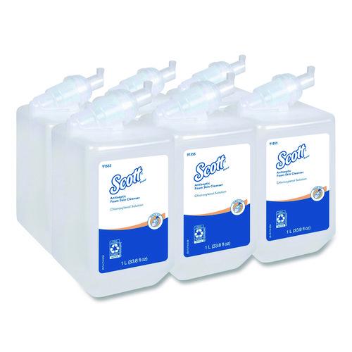 Scott Antiseptic Foam Skin Cleanser Refill, Unscented, 1,000 mL, 6/Carton