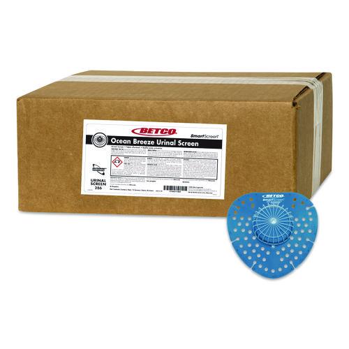 Betco SmartSCREEN Urinal Screen, Ocean Breeze Scent, Blue, 1 lb, 72/Carton