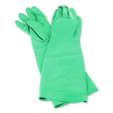 San Jamar Nitrile Dishwashing Gloves, 21" Long, Green, Pair