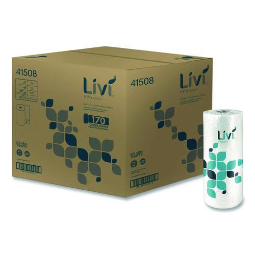 Livi VPG Select Kitchen Roll Towel, 2-Ply, 5 x 11, White, 170 Sheets/Roll, 24 Rolls/Carton