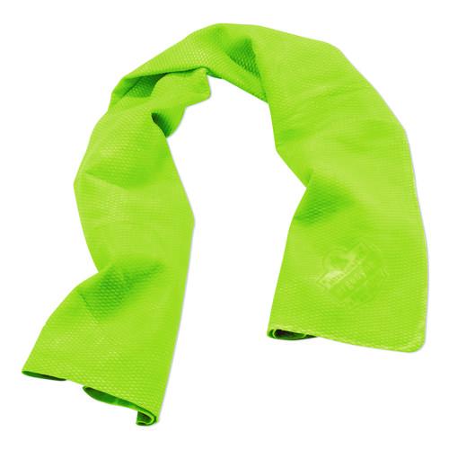 ergodyne Chill-Its 6602 Evaporative PVA Cooling Towel, 29.5 x 13, One Size Fits Most, PVA, Hi-Vis Lime