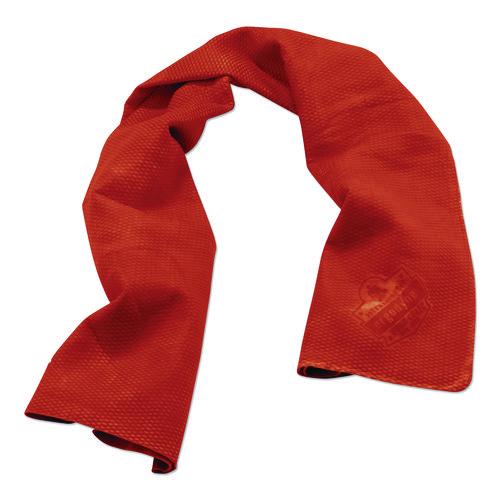 ergodyne Chill-Its 6602 Evaporative PVA Cooling Towel, 29.5 x 13, One Size Fits Most, PVA, Orange