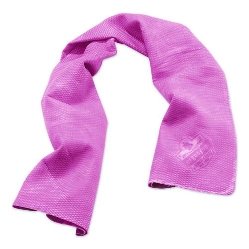 ergodyne Chill-Its 6602 Evaporative PVA Cooling Towel, 29.5 x 13, One Size Fits Most, PVA, Pink