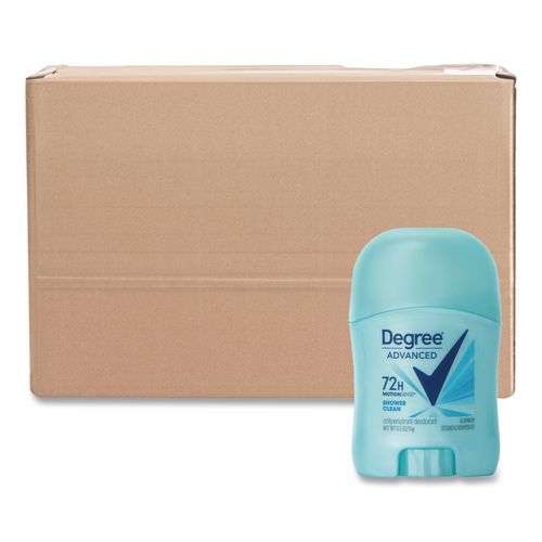Degree Women Invisible Solid Anti-Perspirant/Deodorant, Shower Clean Scent, 0.5 oz Stick, 36/Carton