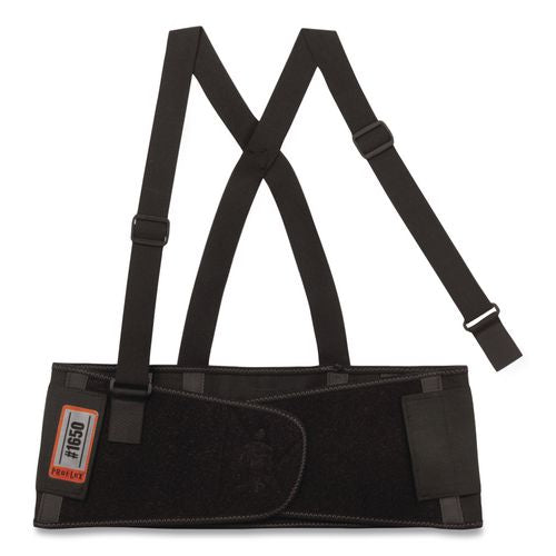 ergodyne ProFlex 1650 Economy Elastic Back Support Brace, X-Large, 38" to 42" Waist, Black