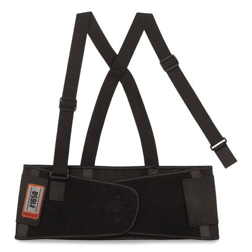 ergodyne ProFlex 1650 Economy Elastic Back Support Brace, 2X-Large, 42" to 46" Waist, Black