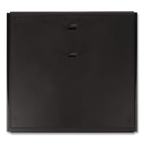AT-A-GLANCE Desk Calendar Base for Loose-Leaf Refill, 2 Rings, 4.5" x 8", Black