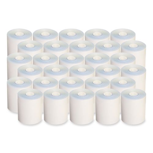 AmerCareRoyal No Carbon Register Rolls, 3" x 90 ft, White/Yellow, 30/Carton