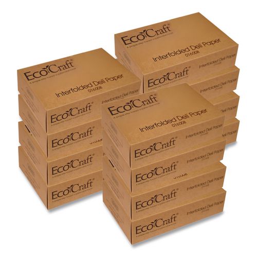 Bagcraft EcoCraft Interfolded Soy Wax Deli Sheets, 8 x 10.75, 500/Box, 12 Boxes/Carton