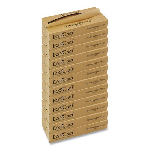 Bagcraft EcoCraft Interfolded Soy Wax Deli Sheets, 12 x 10.75, 500/Box, 12 Boxes/Carton