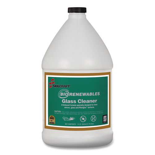 AbilityOne 7930015553384, SKILCRAFT Spartan BioRenewables Glass Cleaner, 1 gal Bottle, 4/Carton