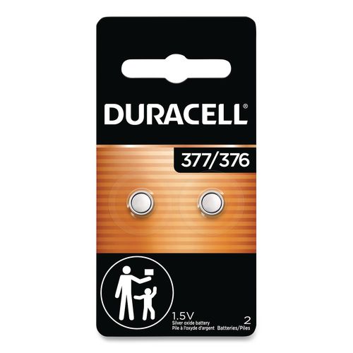 Duracell Button Cell Battery, 376/377, 1.5 V, 2/Pack