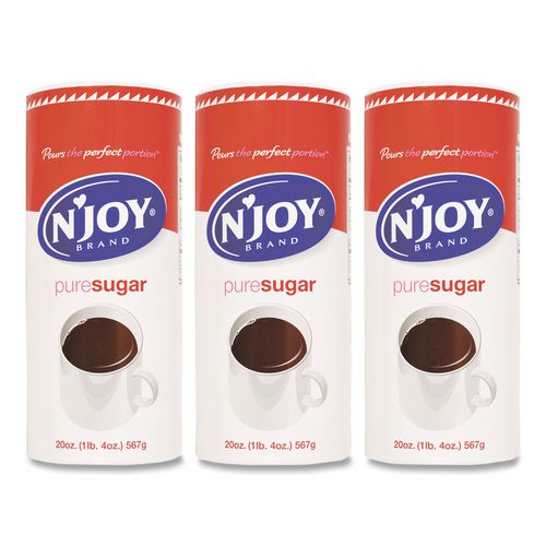 N'Joy Pure Sugar Cane, 20 oz Canister, 3/Pack