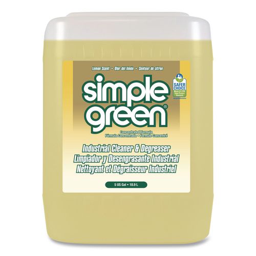 Simple Green Industrial Cleaner and Degreaser, Lemon Scent, 5 gal Pail