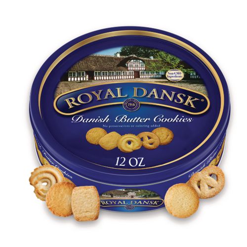 Royal Dansk Cookies, Danish Butter, 12 oz Tin