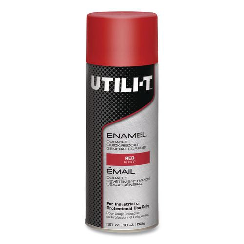 Rust-Oleum UTILI-T Spray Paint, Red, 10 oz Aerosol Can, 6/Carton