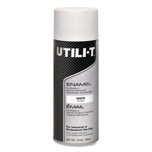 Rust-Oleum UTILI-T Spray Paint, White, 10 oz Aerosol Can, 6/Carton