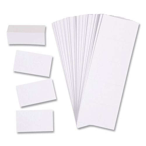 U Brands Data Card Replacement, 3 x 1.75, White, 500/Pack