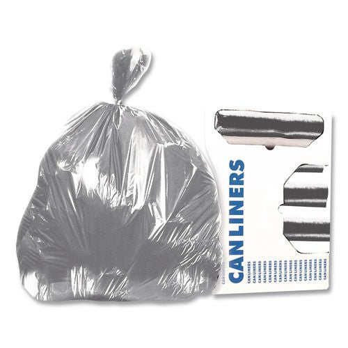 Heritage Linear Low-Density Can Liners, 45 gal, 1.7 mil, 39" x 46", Silver, 50/Carton