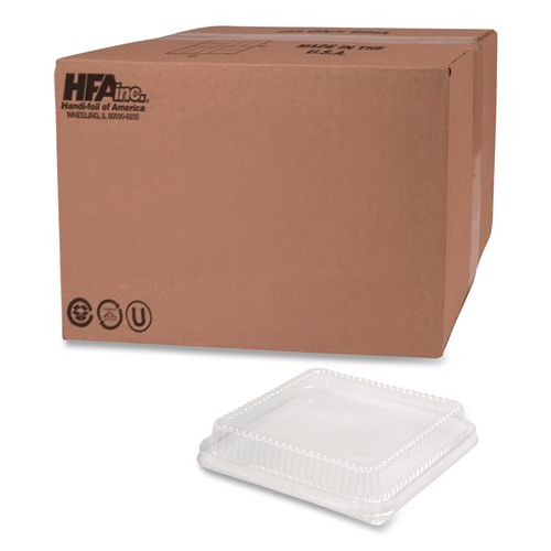 HFA Plastic Dome Lid, 8.25 x 8.25 x 1.5, Clear, 500/Carton