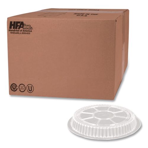 HFA Plastic Dome Lids, Fits Round Pan 2047, 7" Diameter x 0.88" h, Clear, 500/Carton