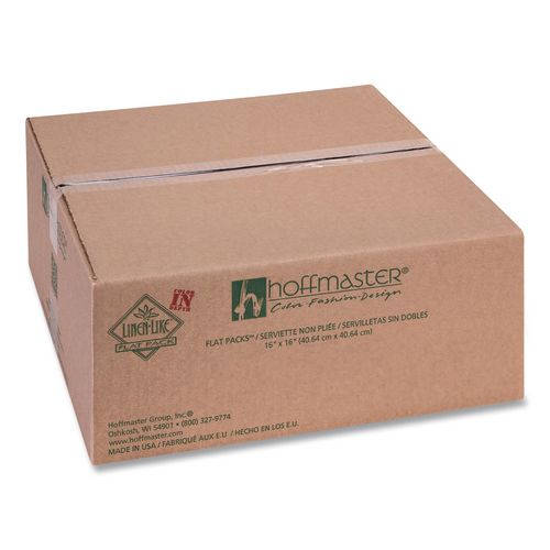 Hoffmaster Airlaid Flat Pack Napkins, 1 Ply, 15.5 x 15.5, White, 1,000/Carton