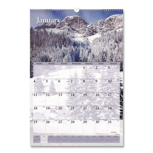 AT-A-GLANCE Scenic Monthly Wall Calendar, Landscape Photography, 15.5 x 22.75, White/Multicolor Sheets, 12-Month (Jan-Dec): 2026