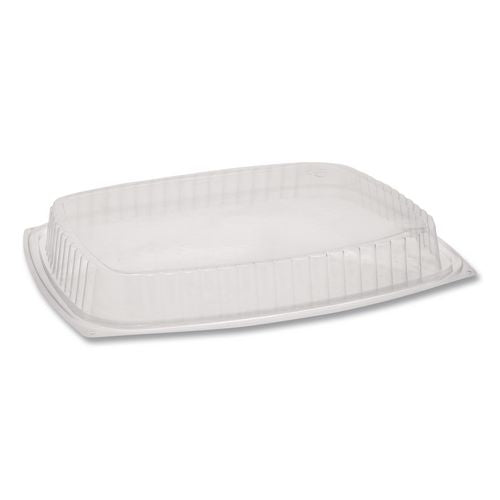 Pactiv Evergreen Showcase Deli Container Lid, Dome Lid For 3-Compartment 48/64 oz Containers, 9 x 7.4 x 1, Clear, Plastic, 220/Carton