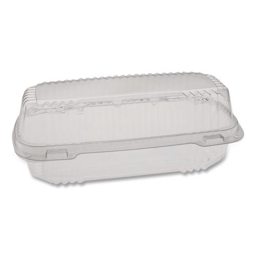 Pactiv Evergreen ClearView SmartLock Hinged Lid Container, 23 oz, 8.5 x 4 x 2.5, Clear, Plastic, 250/Carton