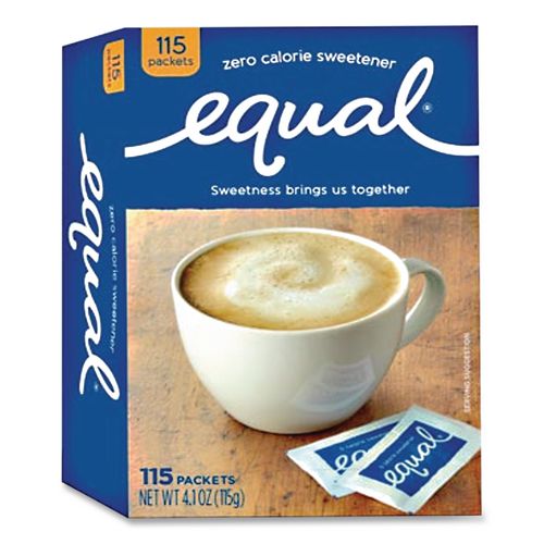 Equal Zero Calorie Sweetener, 1 g Packet, 115/Box