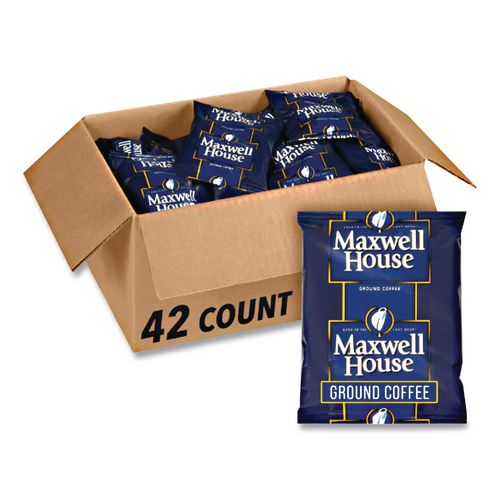 Maxwell House Coffee, Regular Ground, 1.5 oz Pack, 42/Carton