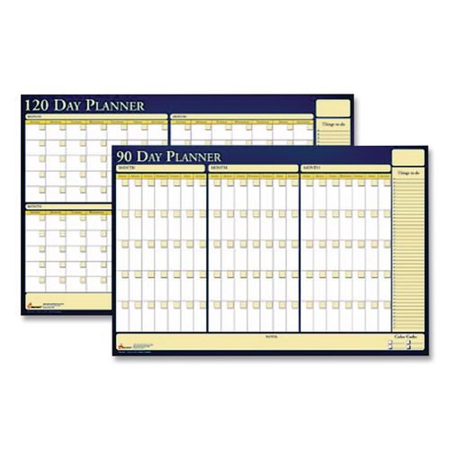 AbilityOne 7520012074057, SKILCRAFT 30-Day Non-Dated Erasable Flexible Planner, 36 x 24, White/Yellow/Blue Sheets