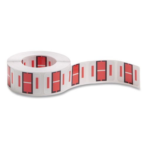 Smead A-Z Color-Coded End Tab Filing Labels, I, 1 x 1.25, White, 500/Roll
