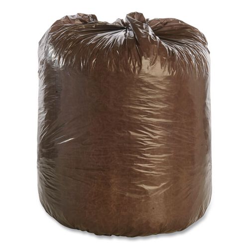 Stout by Envision Controlled Life-Cycle Plastic Trash Bags, 39 gal, 1.1 mil, 33" x 44", Brown, 40/Box