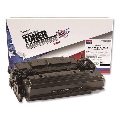 AbilityOne 7510017273238 Remanufactured CF289X (58X) High-Yield, Toner, 10,000 Page-Yield, Black