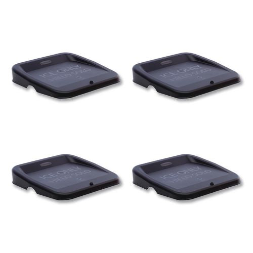 Rubbermaid Commercial Ice Tote Lid, Black, 4/Carton
