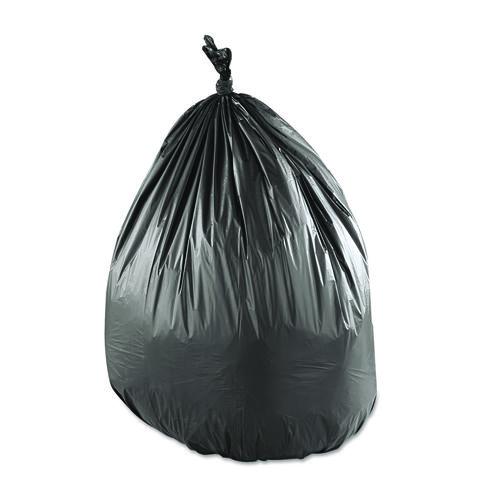 Inteplast Group Low-Density Commercial Can Liners, 33 gal, 0.9 mil, 33" x 39", Black, Interleaved Roll, 25 Bags/Roll, 6 Rolls/Carton