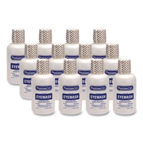 PhysiciansCare by First Aid Only Eye Wash, 16 oz Bottle, 12/Carton