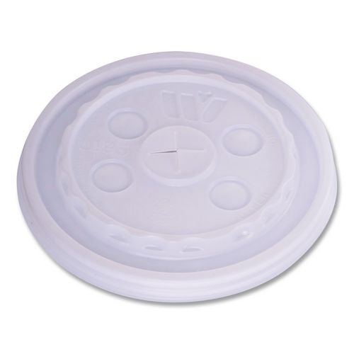 WinCup Plastic Lids for Foam Cups and Bowls, Slotted, Fits 12 oz to 24 oz Cold Cups, Translucent, 1,000/Carton