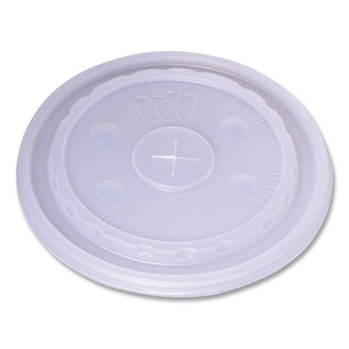 WinCup Plastic Lids for Foam Cups and Bowls, Slotted, Fits 32 oz to 64 oz Cold Cups, Translucent, 1,000/Carton