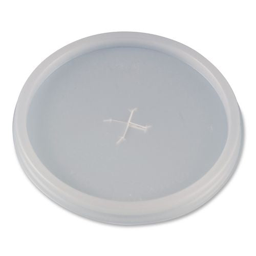 WinCup Plastic Lids for Foam Cups and Bowls, Slotted, Fits 8 oz to 10 oz Hot Cup, Translucent, 1,000/Carton