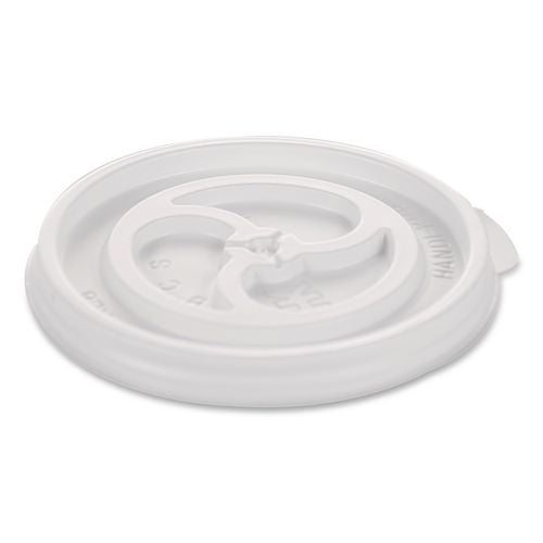 WinCup Plastic Lids for Foam Cups and Bowls, Slotted, Fits 8 oz to 10 oz Hot Cup, White, 1,000/Carton